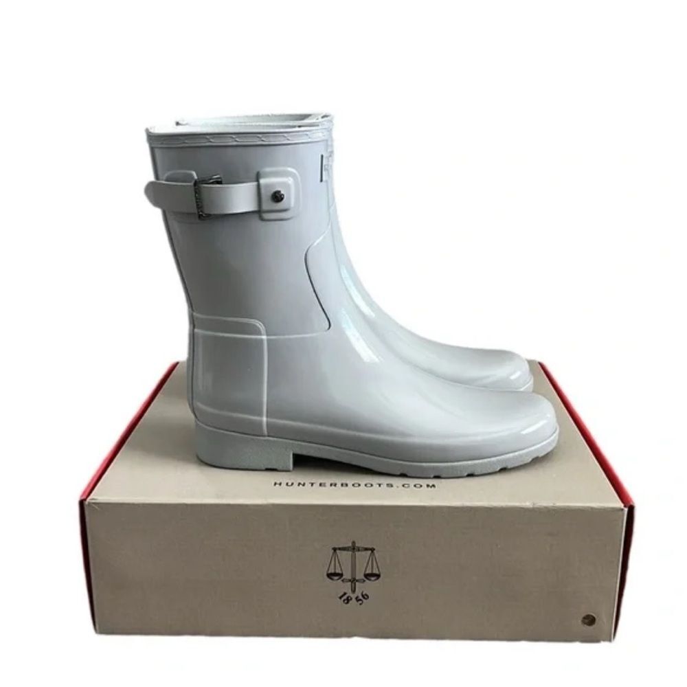 Hunter Short Gloss Refined Rain Boots Size 10 NWT